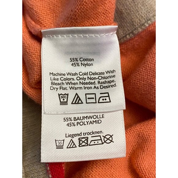 Women's Eddie Bauer Cardigan Sweater Lightweight Button Peach Beige Size Medium - Picture 8 of 8